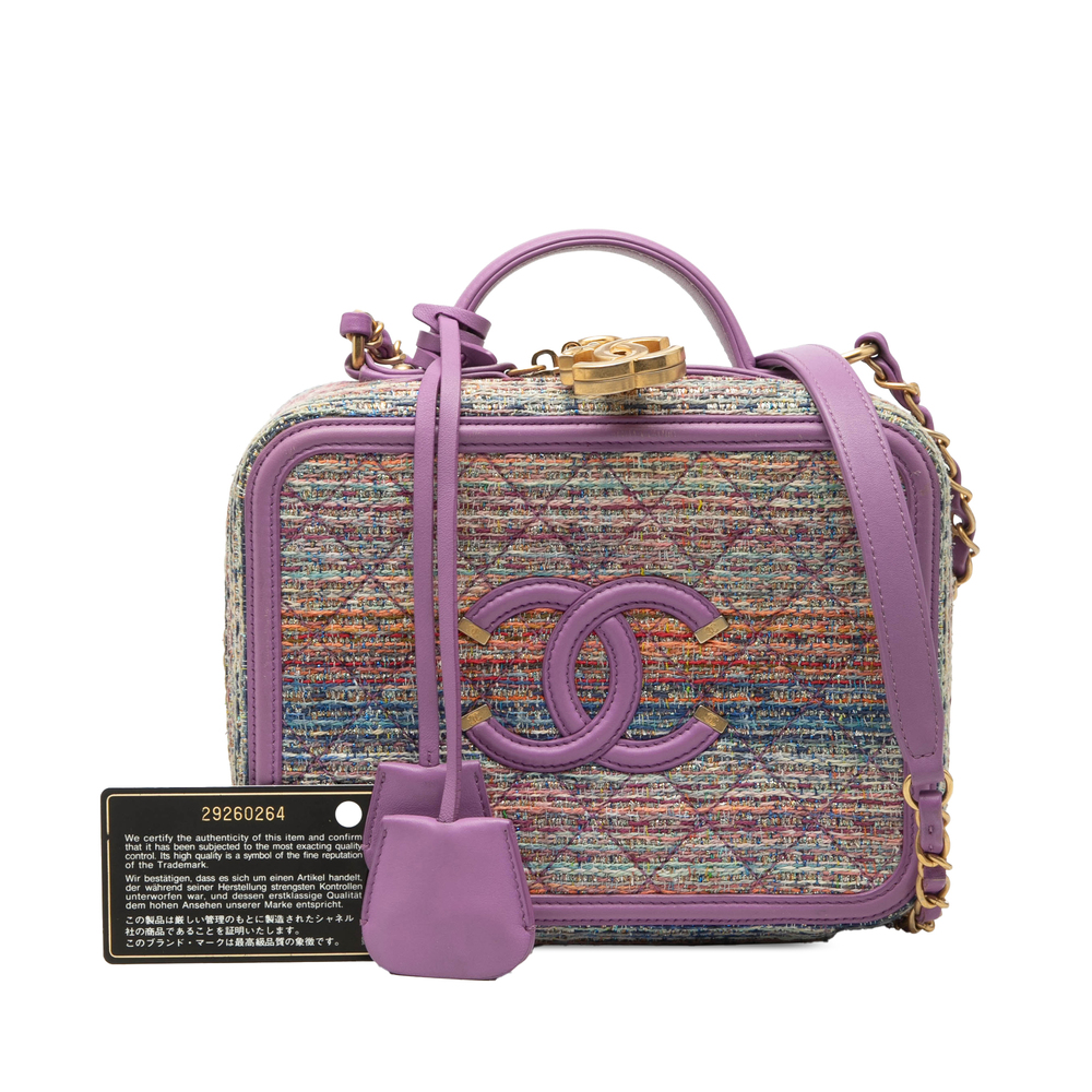 Pre-Loved Chanel Medium Tweed CC Filigree Vanity Case - Picture 8 of 8